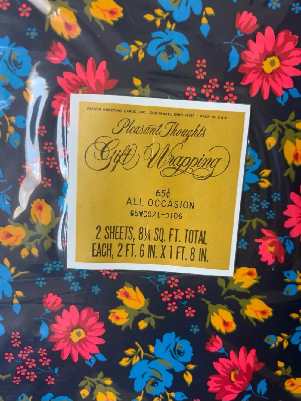 Vintage Hallmark Floral Gift Wrapping Paper Lot of 5